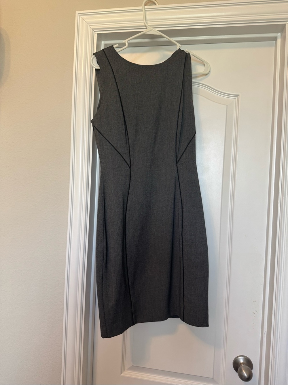 H&M Charcoal Gray Sleeveless Midi Sheath Dress